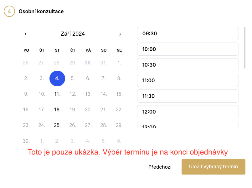 kalendář konzultace