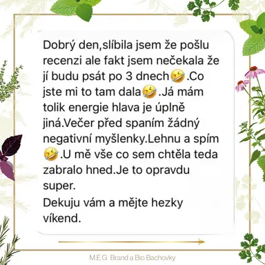 M.E.G Bio Bachovky pomohou odstranit negativní proud myšlenek před spaním, aby člověk mohl kvalitně spát.